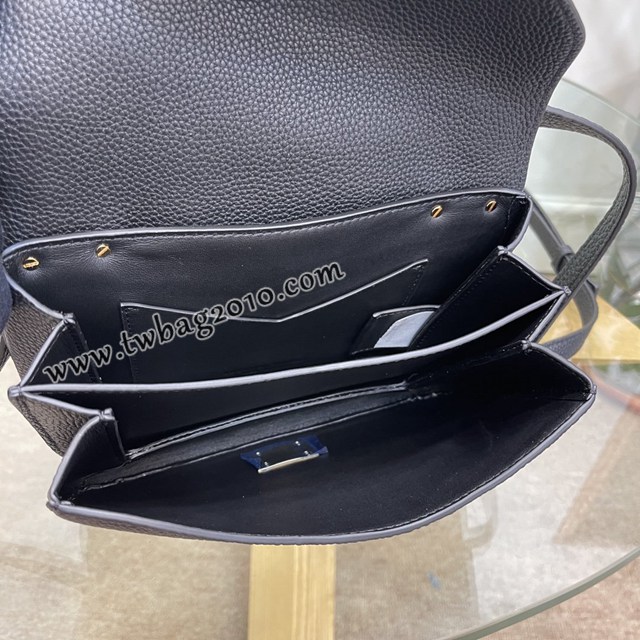 Bottega veneta高端女包 KF0021 寶緹嘉黑色荔枝紋肩背女包 BV2021新款V字蓋頭鏈條女包  gxz1337